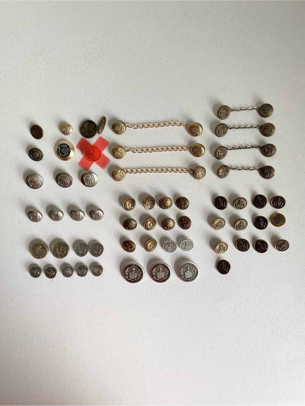 Vintage Crest and Coat of Arms Buttons